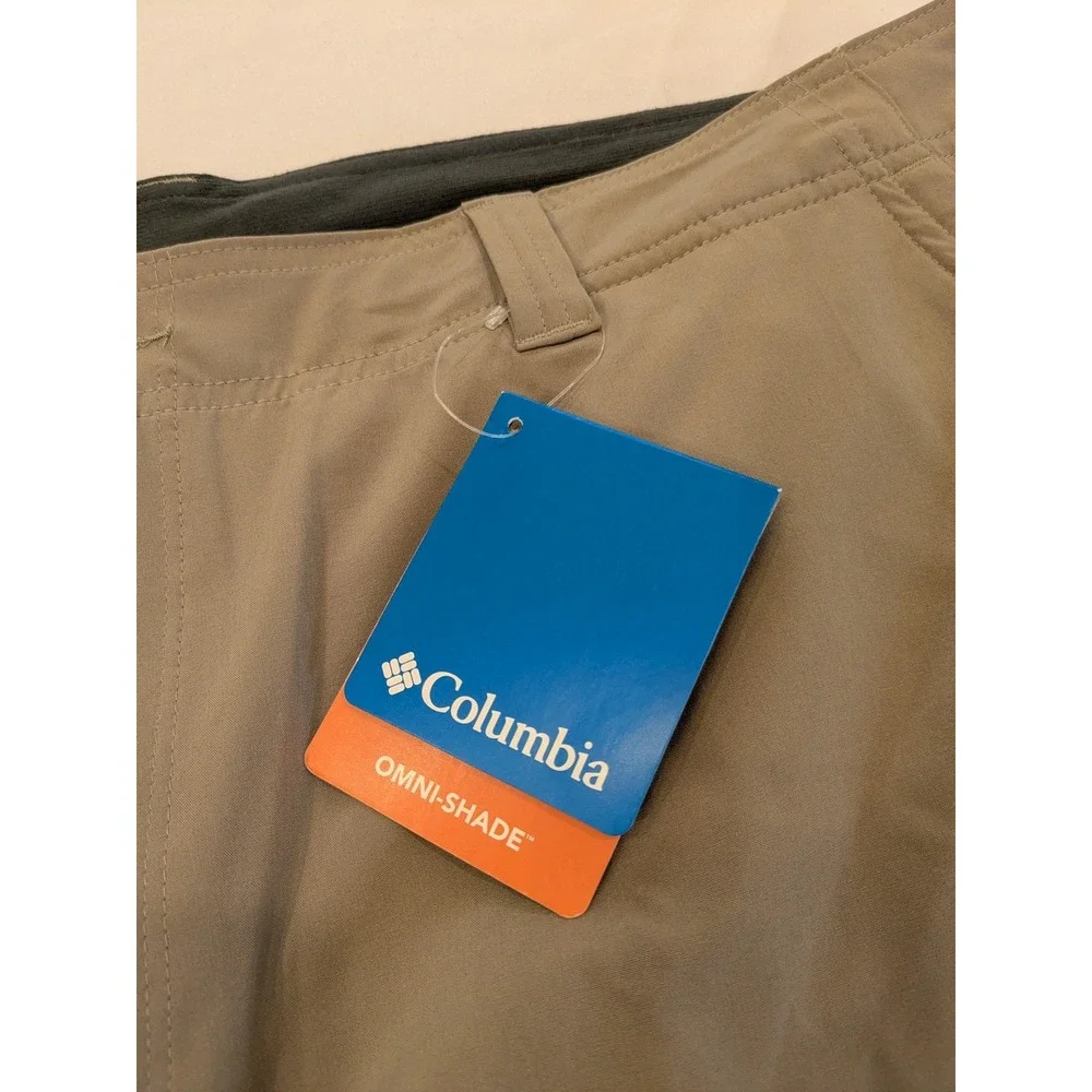 Columbia Eaglecrest Shorts Men 40 Dark Beige Omni-Shade Cargo Hiking Outdoor NWT